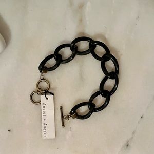 Banana Republic black horn link bracelet